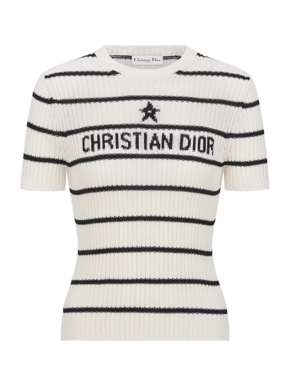 NWT: Dior Marinière Short-Sleeved Sweater - FR 40